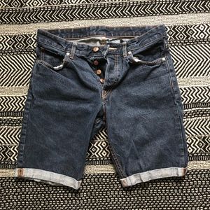 Cuffed Slim Fit Jean Shorts